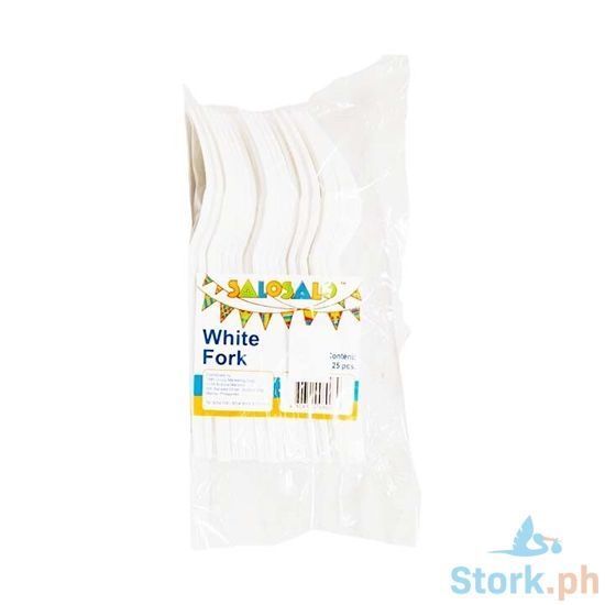 Picture of Salo Salo Disposable White Fork 25 Pieces