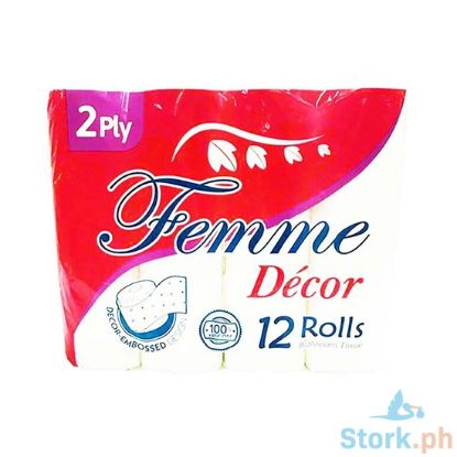 Picture of Femme Décor 2-Ply 12 Rolls 150 Pulls 300 Sheets Bathroom Tissue