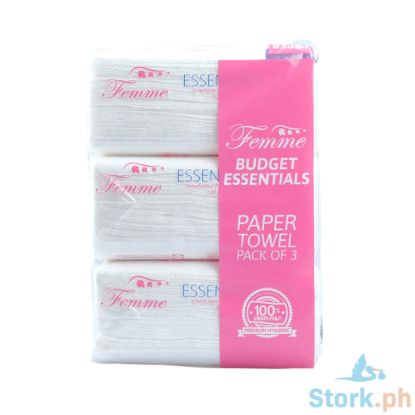 Picture of Femme Essentials Interfolded Paper Towels Pack of 3