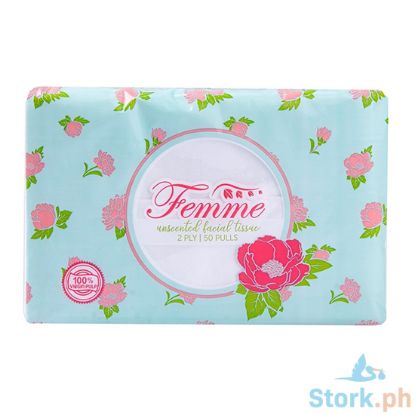 Picture of Femme Unscented Facial Tissue 2-Ply 50 Pulls