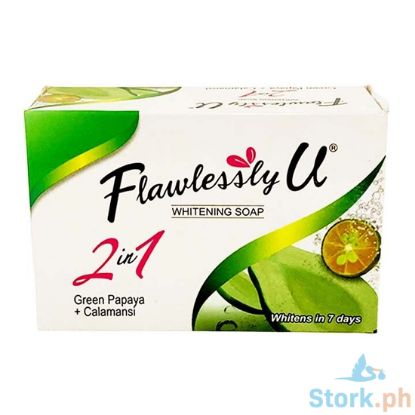 Picture of Flawlessly U Whitening Soap 2-in-1 Green Papaya + Calamansi 90g