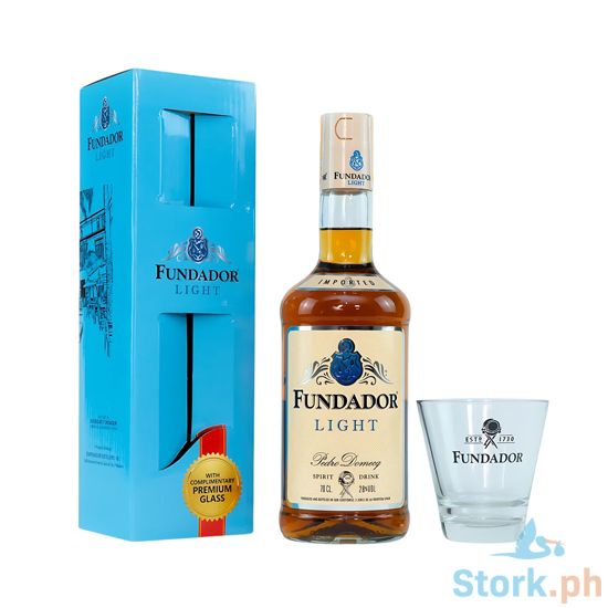 Picture of Fundador Light 700ml + Premium Rock Glass