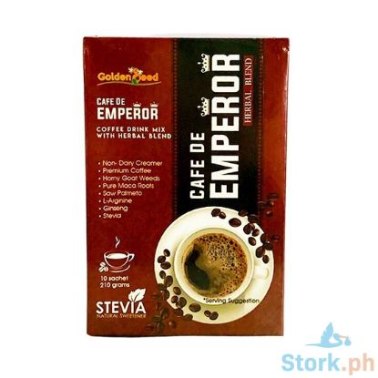 Picture of Golden Seed Cafe De Emperor Coffee Drink Mix with Herbal Blend (10 Packs x 21g) 210g